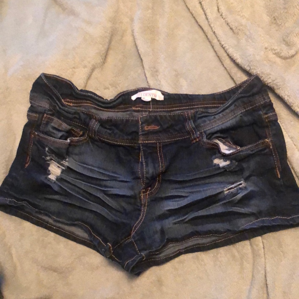 Denim short shorts